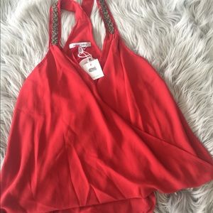 Baker zebra v neck top